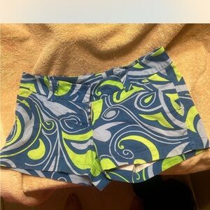 Loudmouth Blue and Green Patterned golf Women's Shorts